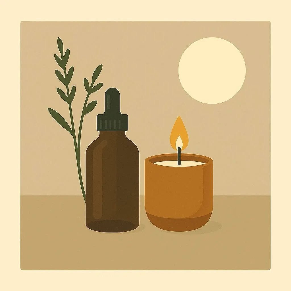 “Lunamah aromatherapy and self-care collection with essential oils, candle, and natural relaxation”