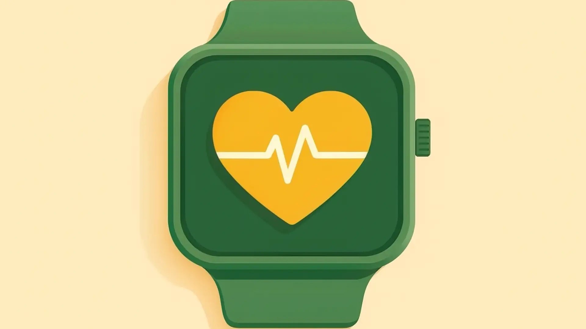 Lunamah smartwatch with heart ECG icon – smart living product symbolizing heart health and wellness